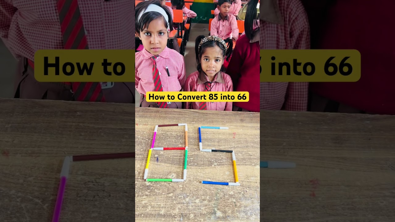 ||Convert 85 into 66||@SchoolActivityy #maths#mathstrick#shorts#viral#ytshorts#youtube