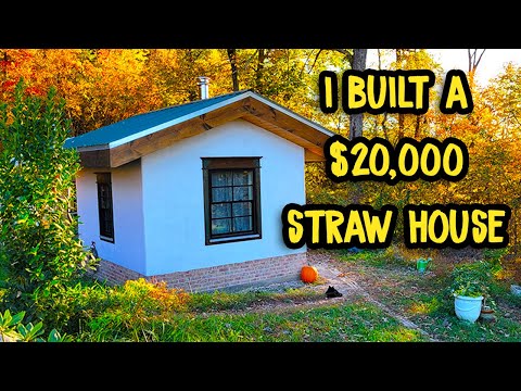 I Built My Tiny House for $20,000 - Straw-Clay Walls, Non-Toxic Home