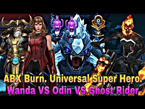 ABX Burn Season Universal Super Hero | Scarlet Witch VS Odin VS Ghost Rider - Marvel Future Fight