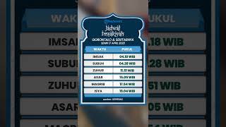 Jadwal Salat dan Imsakiyah Senin 17 April 2023 untuk Wilayah Gorontalo dan Sekitarnya