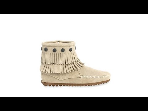 Minnetonka Suede DoubleFringe Bootie