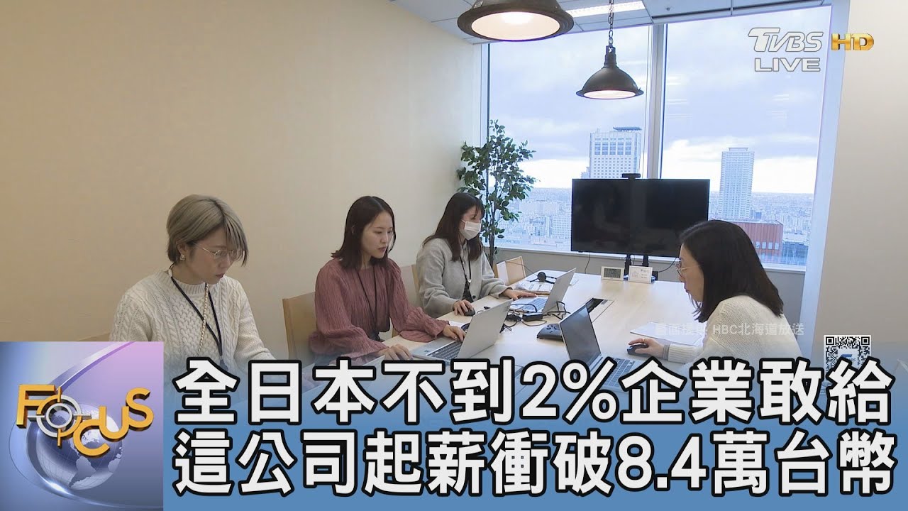 全日本不到2%企業敢給 這公司起薪衝破8.4萬台幣