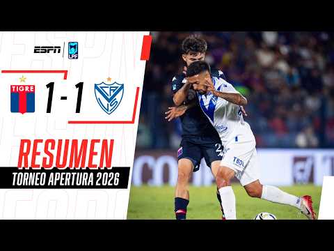 EL MATADOR Y EL FORTÍN IGUALARON EN UN PARTIDAZO EN VICTORIA | Tigre 1-1 Vélez | RESUMEN
