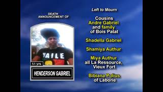Henderson Gabriel ~ Long Obituary