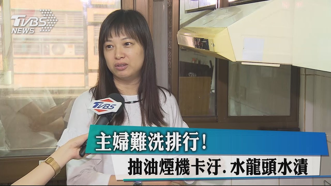 主婦難洗排行！　抽油煙機卡汙、水龍頭水漬