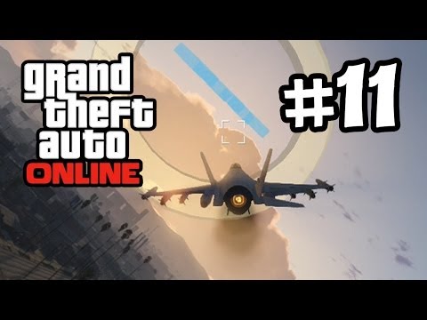 Grand Theft Auto Online Part 11 Gameplay Walkthrough - Fighter Jet Race  (GTA 5 Online)