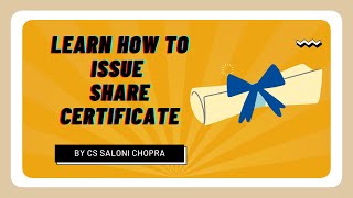 How to issue Share Certificate by a Company | Stamp duty provision | section 46 of CA 2013