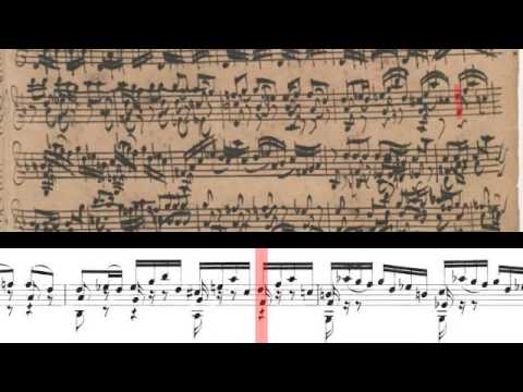 BWV 1001 - Sonata No.1 for Solo Violin (Scrolling)