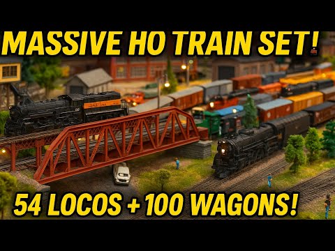 🚂 Massive HO Train Set! 54 Locos + 100 Wagons + Scenery Lot! 
