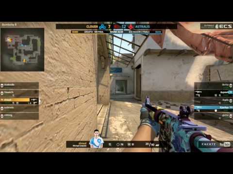shroud 1v4 clutch vs Astralis [ ECS Season 3 Finals ]