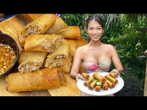 Malutong na Thai Spring Rolls na may Baboy at Manok
