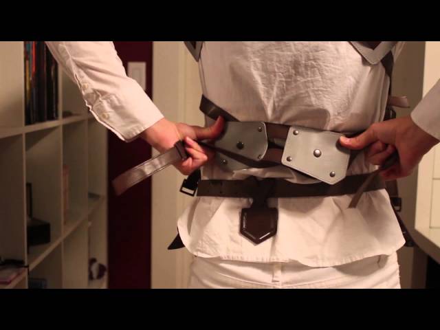 Vídeo relacionado con NONDK Giant Belt Anime Cos Cosplay Cinturon Arnes de Grupo de Ejercito reconocimiento Cinturones Ajustables de Fiesta de Halloween Traje de Tiro de Gancho