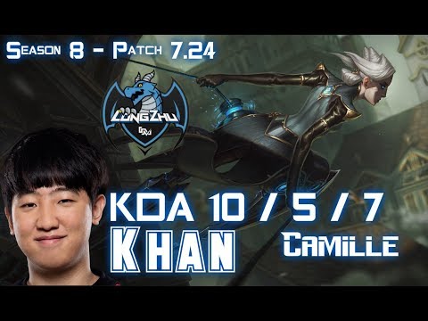 LZ Khan CAMILLE vs SION Top - Patch 7.24 KR Ranked