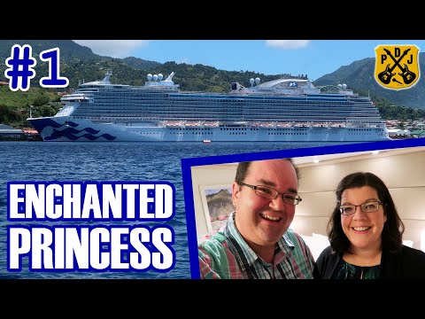 Enchanted Princess Pt.1 - Embarkation, Cabin Tour, Lunch Buffet, Sailaway Party, Trivia, Evening Fun