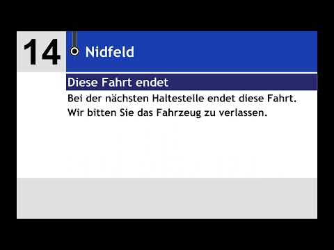 vbl Sonderansage • B 14 • Nidfeld; Fahrtende