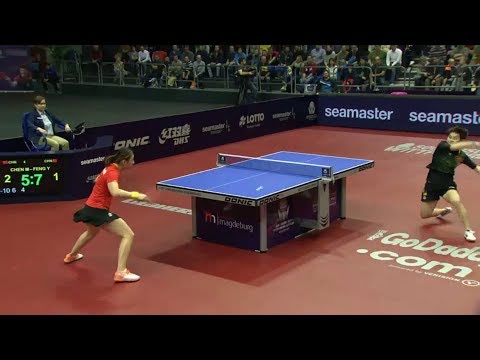 2017 German Open (WS-SF) FENG Yalan Vs CHEN Meng [Full match/English|1080p]