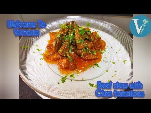 How to make Beef stew with Okra Tomatoes အမဲသားရုံးပတီသီးနှပ်