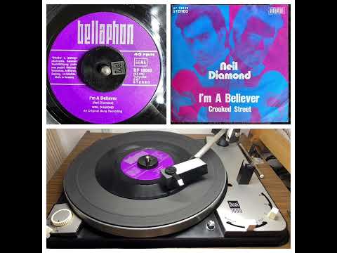 Neil Diamond: I‘m a believer, 1971 (Bellaphon Germany BF 18043) 7“ 45 rpm vinyl single record
