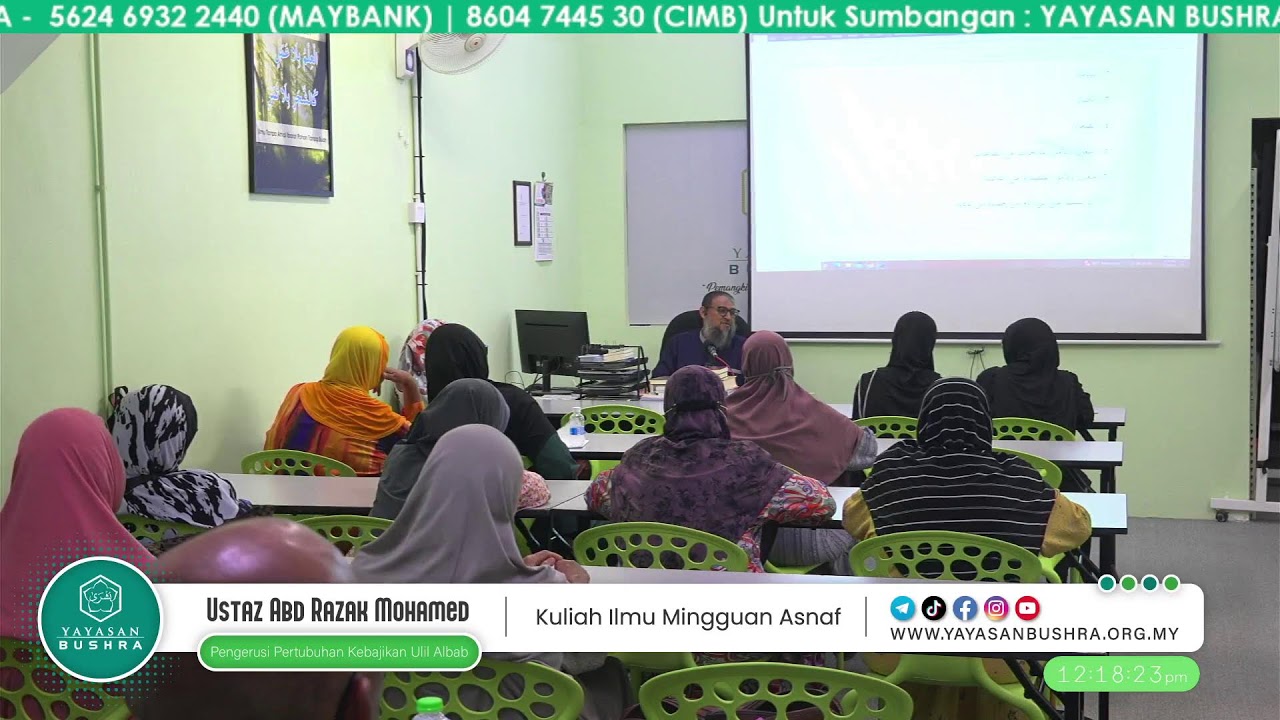Kuliah Ilmu Mingguan Asnaf - 29 September 2024
