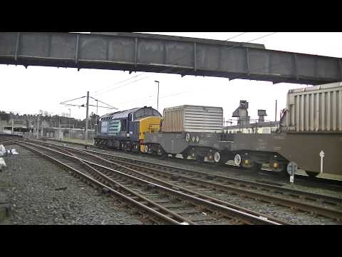 DRS 37688 tnt 37602. 6C52. Carnforth. 27/03/14