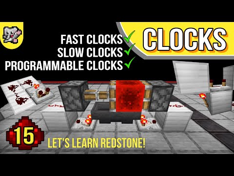 Redstone Clocks ALL Speeds & Lengths | Let's Learn Redstone 15 | Minecraft Bedrock Tutorial