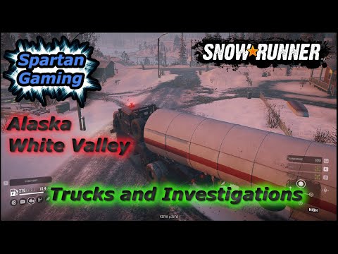 Snowrunner - Alaska, White Valley - How to do the Trucks and Investigations task