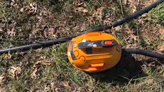 Draining the pond with a shop vac