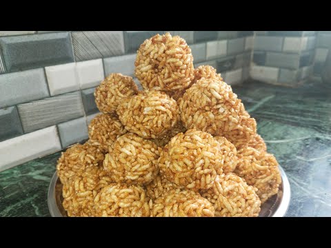 murmura laddu recipe | गुड़ मुरमुरा लड्डू | fari lai #murmuraladdu #farilai #puffedriceladdu