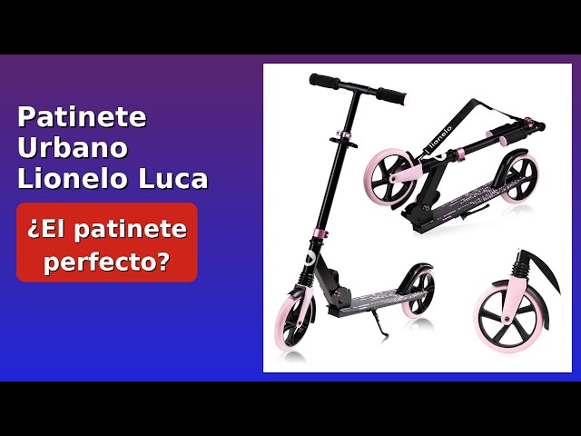 Vídeo relacionado con lionelo Luca Patinete Urbano XXL hasta 100 kg, Scooter para niños, Grandes Ruedas 200 mm ShockResist Amortiguador, Volante Ajustable Altura, Freno Plegable (Blanco)