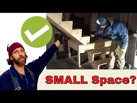 DESIGN, INSTALL stair stringers in a small corner SPACE.  Pro Tips.