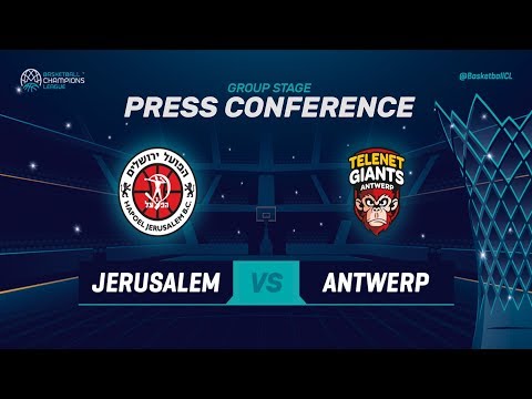 Hapoel Jerusalem v Telenet Giants Antwerp - Press Conference - Basketball Champions League 2018-19