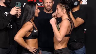 Cheyanne Vlismas vs. Mallory Martin - Weigh-in Face-Off - (UFC Fight Night: Font vs. Aldo)