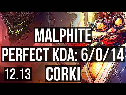 MALPHITE vs CORKI (MID) | 6/0/14, Dominating | EUW Diamond | 12.13
