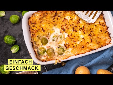 Rosenkohlauflauf mit knuspriger Röstikruste