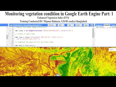 Monitoring vegetation condition in Google Earth Engine Part: 1 || Enhanced Vegetation Index || EVI