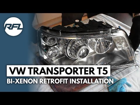 Volkswagen Transporter T5 | Bi-xenon HID Projector Retrofit Headlight Upgrade tutorial DIY