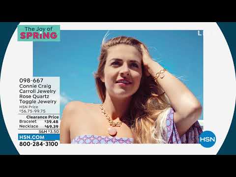 Connie Craig Carroll Jewelry AnnaBelle Rose Quartz Toggl...