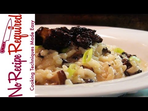 Morel Mushroom Risotto - NoRecipeRequired.com