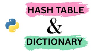 Hash Table And Dictionary in Python | Data Structure