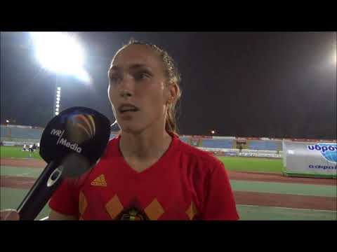 Interview with Janice Cayman after the Cyprus Womens Cup Match Belgium vs Austria