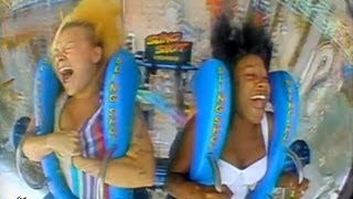 What Happened To The Countdown? Tiffany and Ashley ride the #SLINGSHOT **WARNING LOUD SCREAMING**