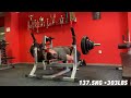 Almost Bench Pressing 3 Plates....