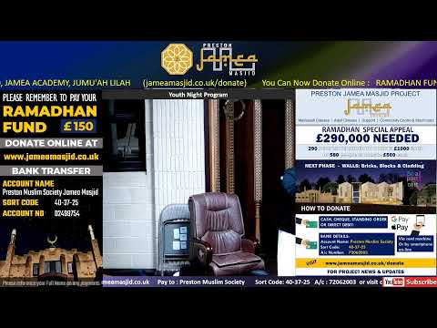 30th Ramadhan (1443) Taraweeh &Youth Night Progrm