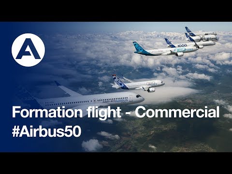 Airbus Commercial Aircraft formation flight: 50-year anniversary