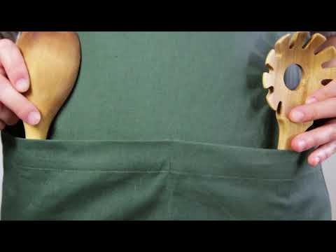 Designer Schürze mit Taschen aus DK aus GOTS Bio Baumwolle | KONTOR 1710