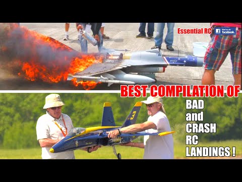 BEST COMPILATION of BAD (and CRASH) RC LANDINGS #4