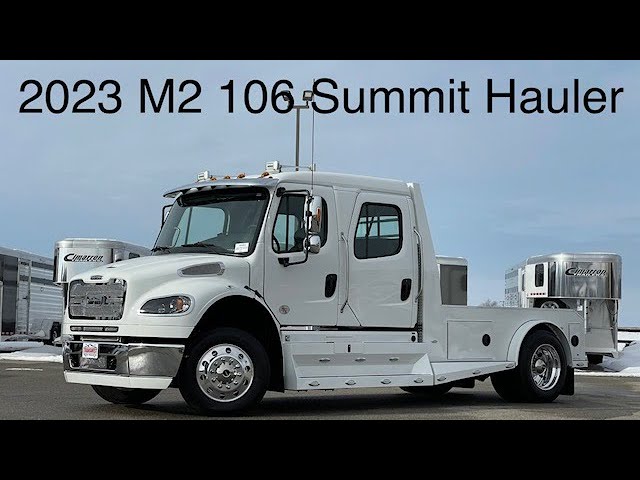 A preview image of the linked video showcasing 2023 Freightliner M2 106 Summit Hauler