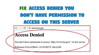 Fix Access Denied You Don