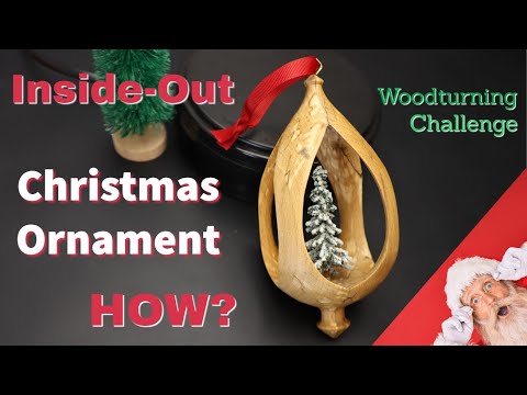 Delicate INSIDE-OUT Christmas Ornament Project 🎄 Woodturning Challenge