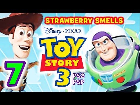TOY STORY 3 - 100% Story Mode(Android, PSP, PS2) Walkthrough Part 7:Strawberry Smells[NO COMMENTARY]